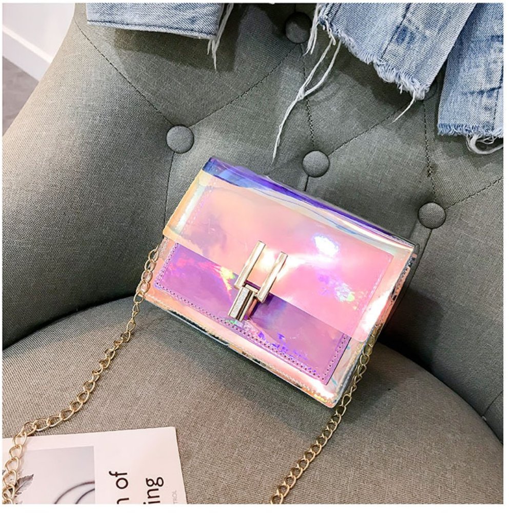Laser Transparent in PINK Bag